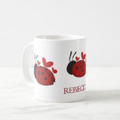 Mug coccinelle personnalisée (Devant gauche)