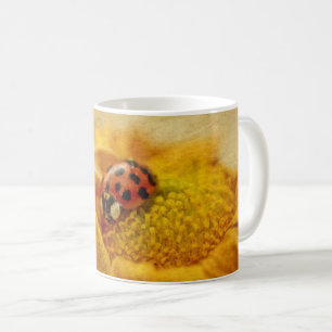 Mug Coccinelle sur fleur jaune