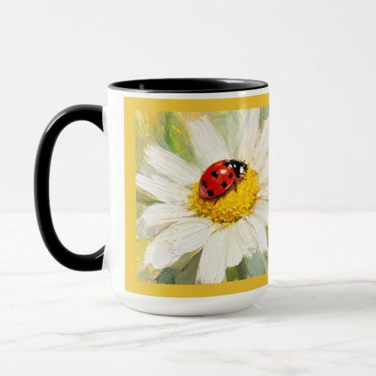 Mug "Coccinelle sur Marguerite" (Gauche)