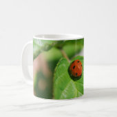 Mug Coccinelle sur une feuille (Devant gauche)