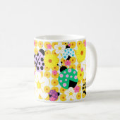 Mug Coccinelles et fleurs (Devant droit)