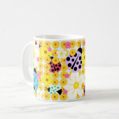 Mug Coccinelles et fleurs (Devant gauche)