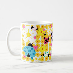 Mug Coccinelles et fleurs