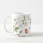 Mug Coccinelles Fleurs Blanches (Gauche)
