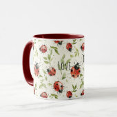 Mug Coccinelles Joie Amour (Devant gauche)