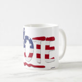 Mug Coche VOTE avec drapeau américain (Devant droit)