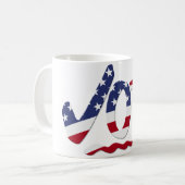 Mug Coche VOTE avec drapeau américain (Devant gauche)