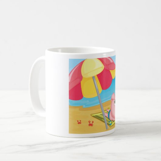Mug Cochon À La Boule De Plage (Devant gauche)