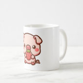 Mug Cochon à la fraise (Devant droit)