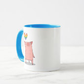 Mug Cochon Avec Ballot Arc-En-Ciel (Devant gauche)