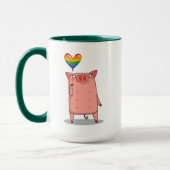 Mug Cochon Avec Ballot Arc-En-Ciel (Gauche)