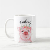 Mug Cochon d'aquarelle Whimsical (Gauche)