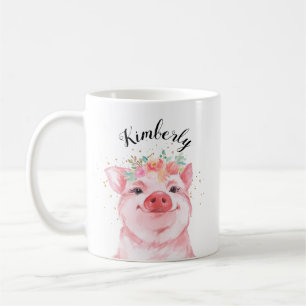 Mug Cochon d'aquarelle Whimsical