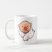 Mug Cochon de bébé mignon enveloppé dans une couvertur (Gauche)