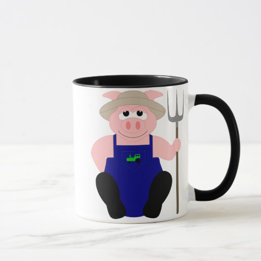 Mug Cochon de ferme rose (Droite)