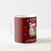 Mug Cochon de Guinée laide pull de Noël Joyeux Pigmas (Devant gauche)