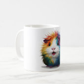 Mug "Cochon de Guinée sauvage : Cheveux arc-en-ciel vi (Devant gauche)