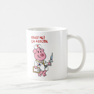 Mug Cochon de médecin avec seringue à la main  chois