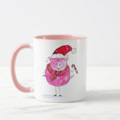 Mug Cochon de Noël lunatique (Gauche)
