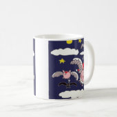 Mug Cochon de Noël volant (Devant droit)