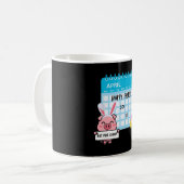 Mug Cochon de Pâques heureux avec calendrier à oreille (Devant gauche)