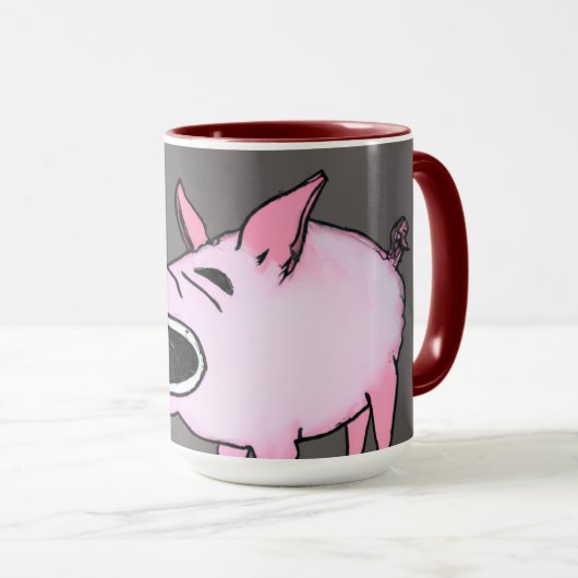 Mug Cochon de respiration (Devant droit)