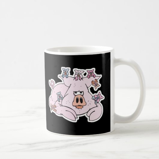 Mug cochon drôle avec des porcelets bébés (Droite)