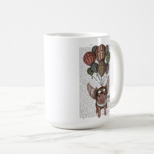 Mug Cochon en flammes (Devant droit)