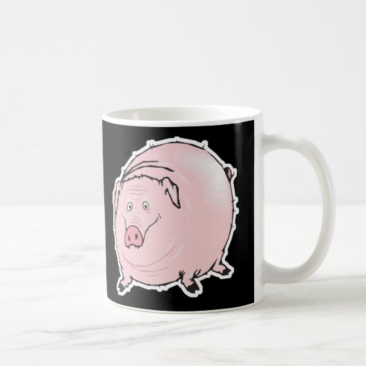 Mug cochon gras idiot (Droite)