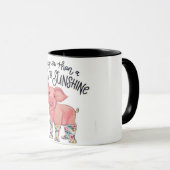 Mug Cochon Mélange/Plus Heureux Qu'Un Cochon Au Soleil (Devant droit)