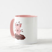 Mug Cochon mignon jouant dans la boue (Devant gauche)