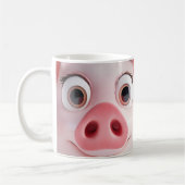 Mug Cochon mignon Rose nez Visage animal (Gauche)