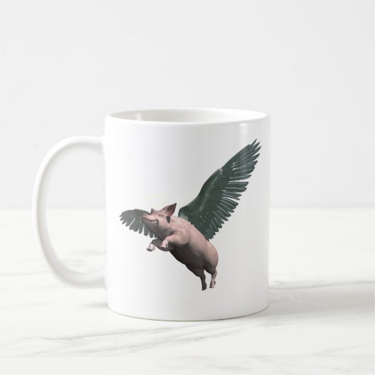 Mug Cochon mignon volant dans le ciel (Gauche)