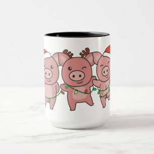 Mug Cochon Noël Animaux de Noël Cochons