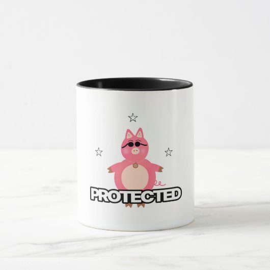 Mug Cochon rose amusant (Centre)