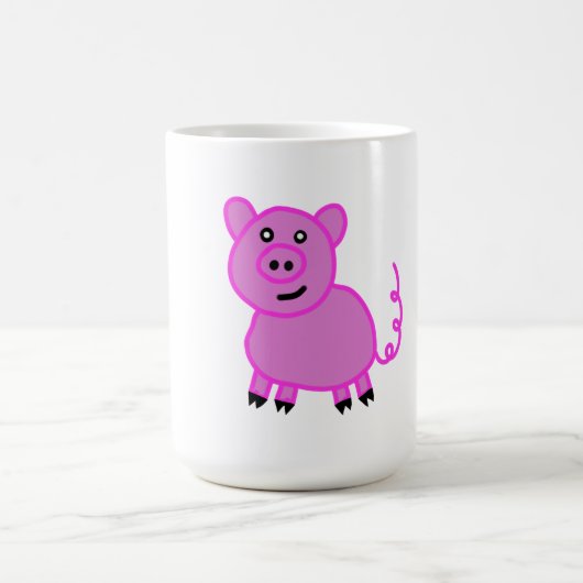 Mug Cochon rose mou à long queue (Centre)