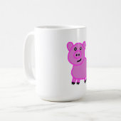 Mug Cochon rose mou à long queue (Devant gauche)