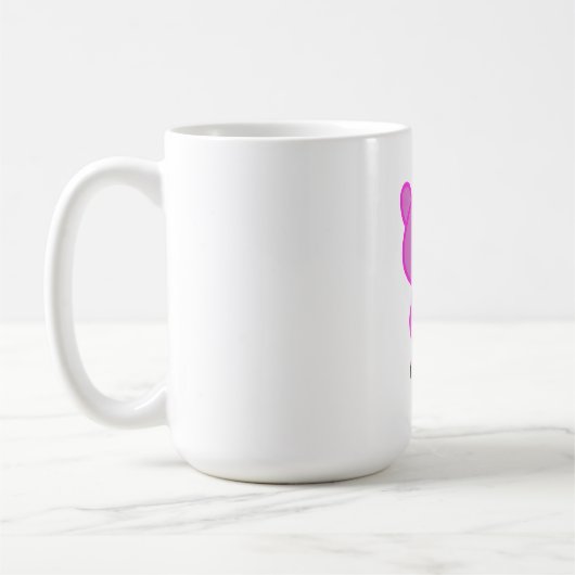 Mug Cochon rose mou à long queue (Gauche)