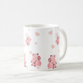 Mug Cochon volant mignon ailes roses roses (Devant droit)