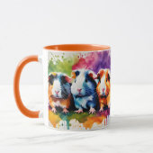Mug Cochons d'Inde mignons avec des éclaboussures de c (Gauche)