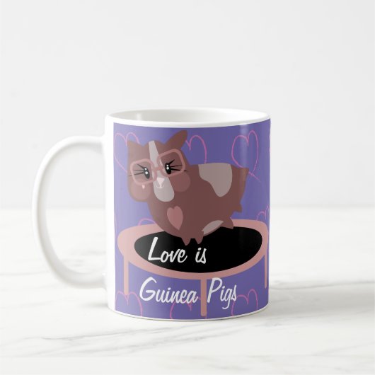 Mug Cochons d'Inde mignons en exercice (Gauche)