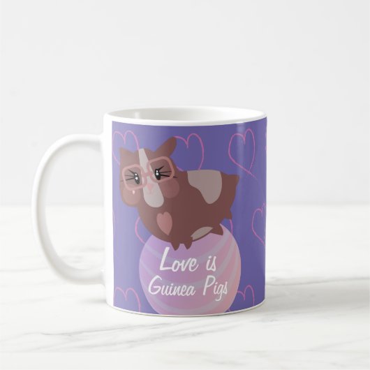 Mug Cochons d'Inde mignons en train de faire de l'exer (Gauche)