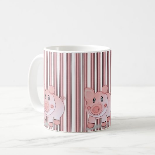 Mug cochons roses (Devant gauche)