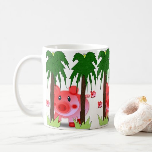 Mug cochons roses (Avec donut)