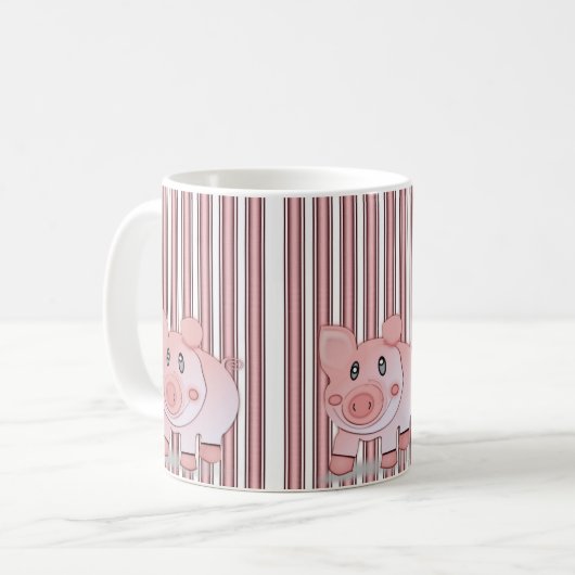 Mug cochons roses (Devant gauche)