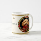 Mug Cockapoo Chien de Noël Personnalisé (Devant droit)