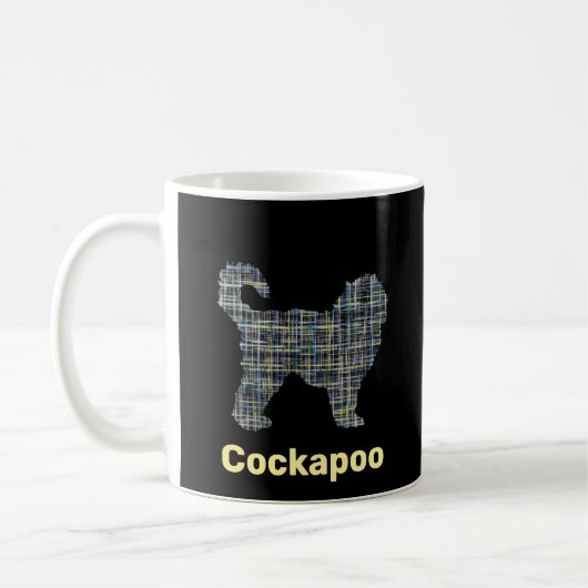 Mug Cockapoo Chien Jaune et Grille Noire (Gauche)