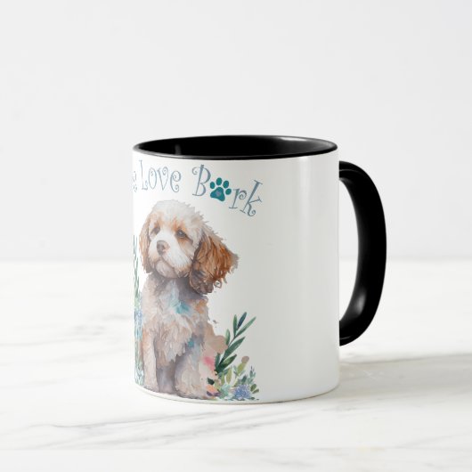 Mug Cockapoo Chien Maman Floral (Devant droit)