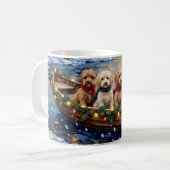 Mug Cockapoo Christmas Boat Holiday (Devant gauche)
