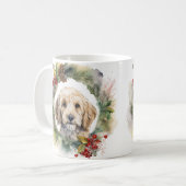Mug Cockapoo Christmas Wreath Festive Pup (Devant gauche)